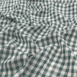 Checkmate Double-Sided Cotton Double Gauze Gingham Oeko Tex - Bottle Green