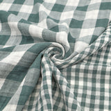 Checkmate Double-Sided Cotton Double Gauze Gingham Oeko Tex - Bottle Green