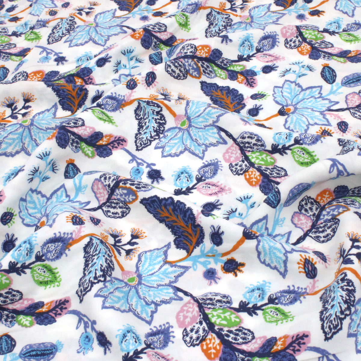  Printed Blue Flowers