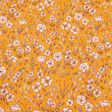 Chinese Grass Linen Feel Printed Ramie Cotton Dressmaking Fabric - Mustard Meadow