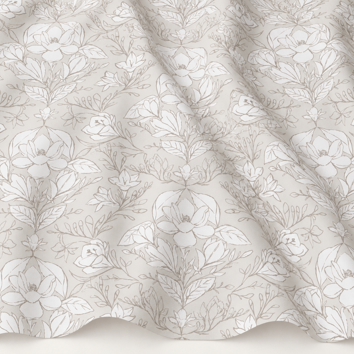 Cloud9 Gentle Whispers Organic Cotton Quilting Fabric - Magnolia Reverie Natural