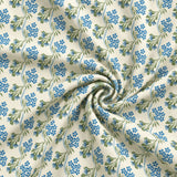 Cloud9 Summer Garden Organic Cotton Quilting Fabric - Heritage Garden Blue
