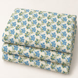 Cloud9 Summer Garden Organic Cotton Quilting Fabric - Heritage Garden Blue