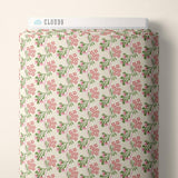 Cloud9 Summer Garden Organic Cotton Quilting Fabric - Heritage Garden Red