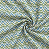 Cloud9 Summer Garden Organic Cotton Quilting Fabric - Vintage Flames Blue