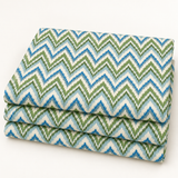 Cloud9 Summer Garden Organic Cotton Quilting Fabric - Vintage Flames Blue