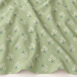 Cloud9 Summer Garden Organic Cotton Quilting Fabric - Whimsey Keepsake Green