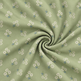 Cloud9 Summer Garden Organic Cotton Quilting Fabric - Whimsey Keepsake Green