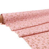 Printed Coated Cotton Water Repellent Tablecloth Fabric - Small Flowers on Pink