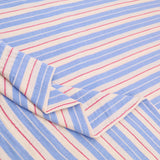 Colette Yarn Dyed Cotton Double Gauze Stripes Crinkle Dressmaking Fabric
 - Blue