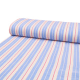 Colette Yarn Dyed Cotton Double Gauze Stripes Crinkle Dressmaking Fabric
 - Blue