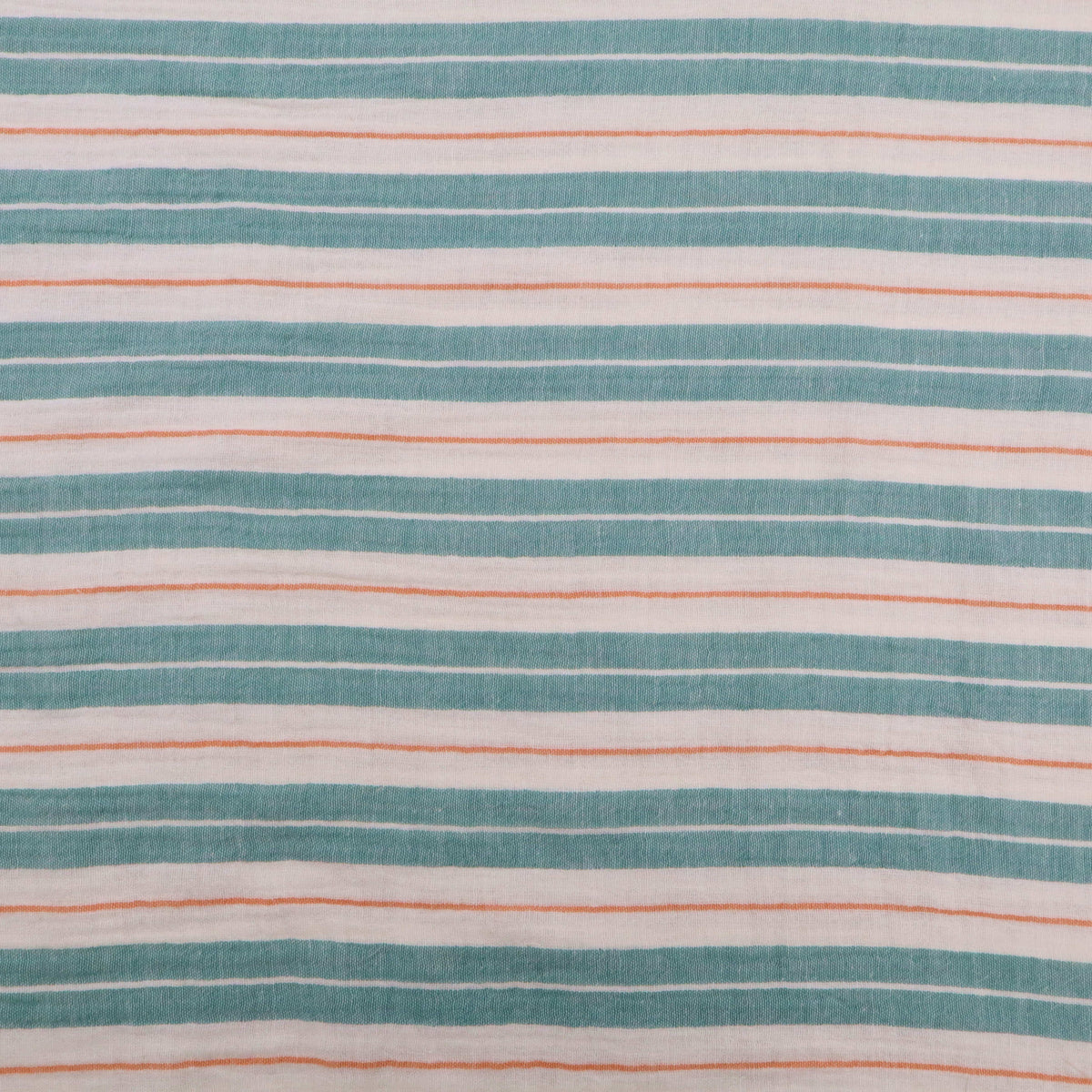 Colette Yarn Dyed Cotton Double Gauze Stripes Crinkle Dressmaking Fabric
 - Green