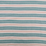 Colette Yarn Dyed Cotton Double Gauze Stripes Crinkle Dressmaking Fabric
 - Green