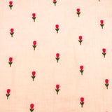 Colette Yarn Dyed Cotton Double Gauze Crinkle Dressmaking Fabric - Red Flowers