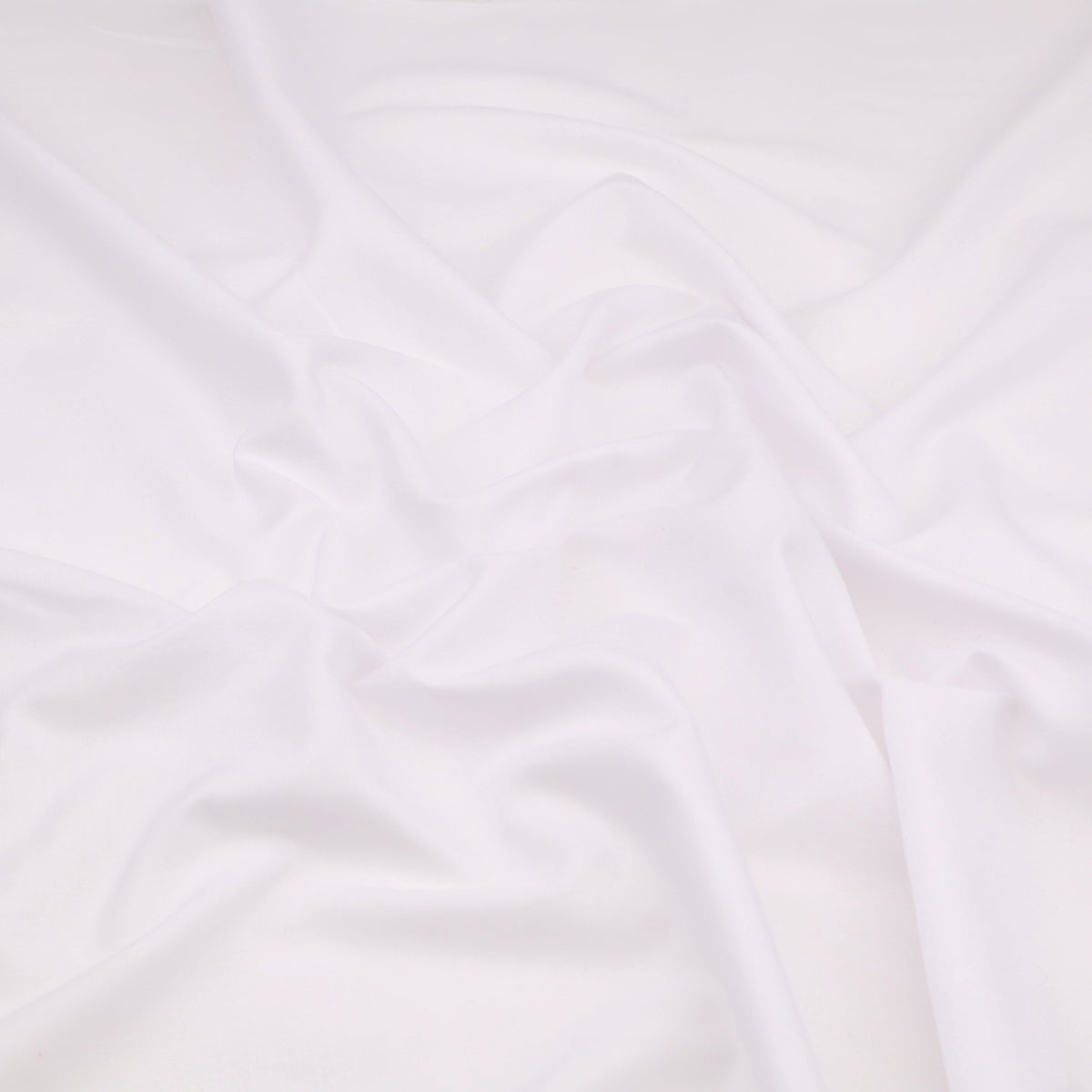 Combed Plain Cotton Lawn Dressmaking Fabric  - White
