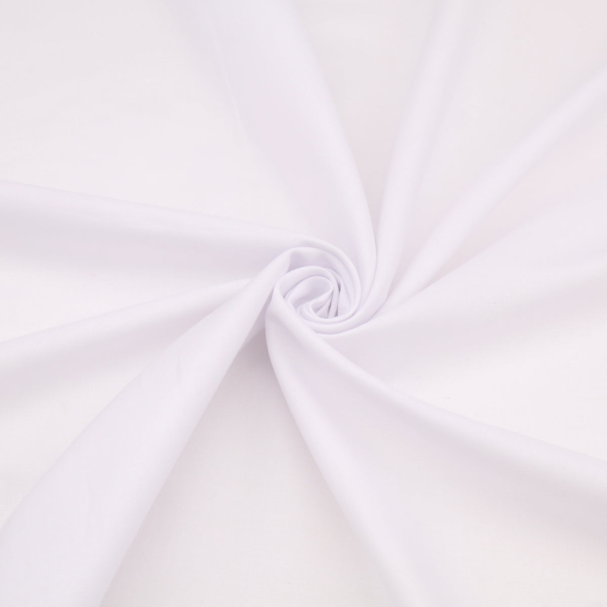 Combed Plain Cotton Lawn Dressmaking Fabric  - White