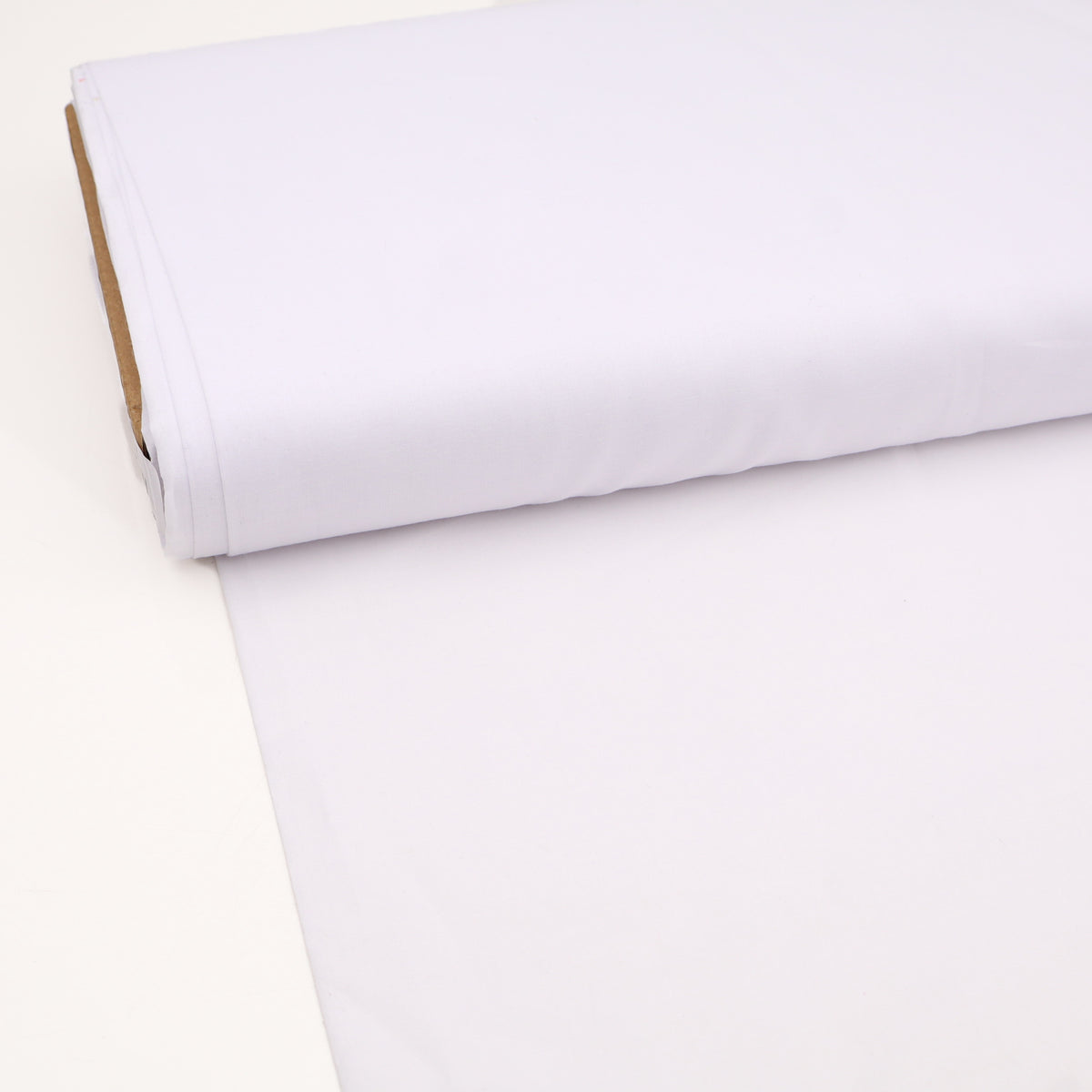 Combed Plain Cotton Lawn Dressmaking Fabric  - White