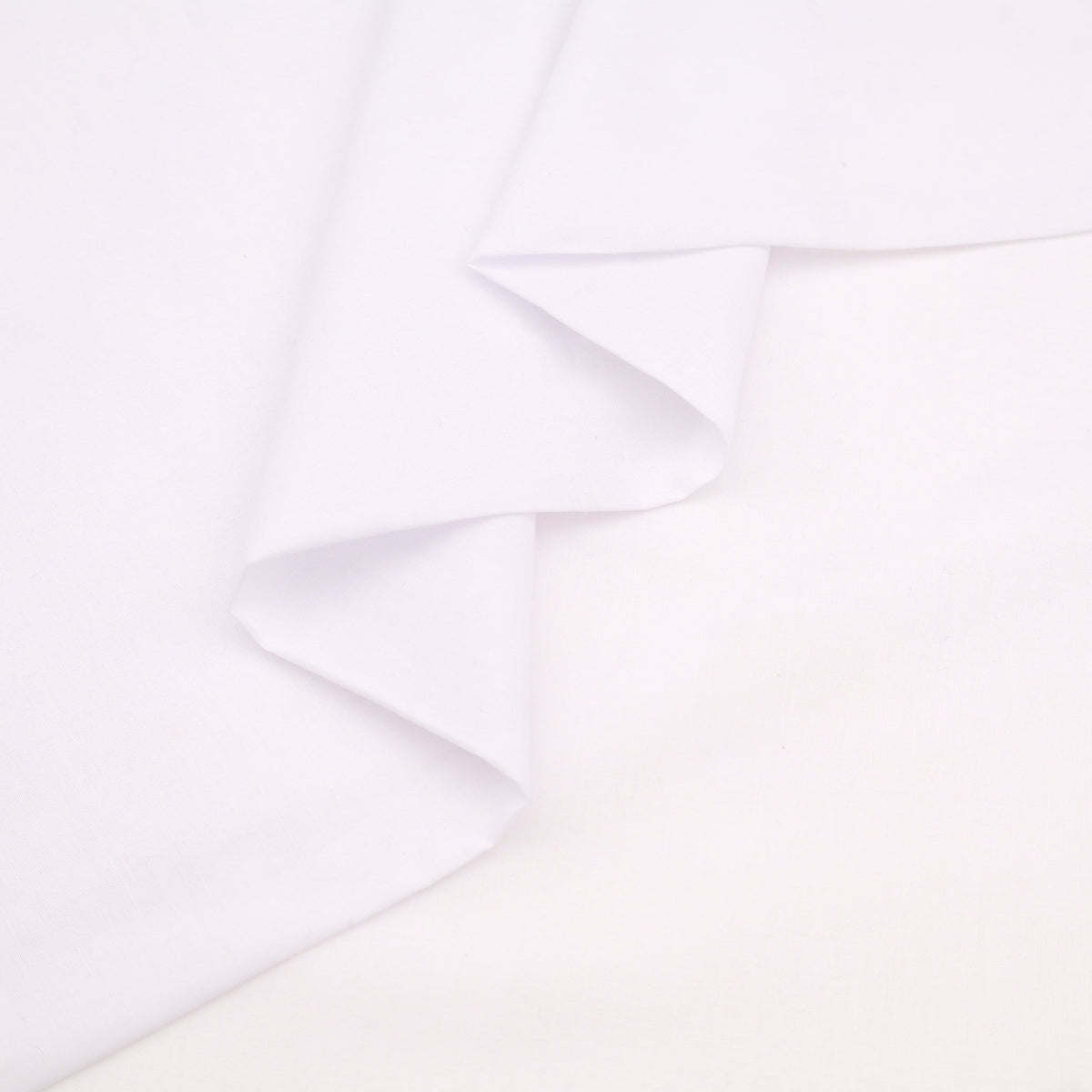 Combed Plain Cotton Lawn Dressmaking Fabric  - White