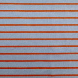 Cotton TerryCloth Towelling Yarn Dyed Stripes Absorbent Fabric  - Blue & Brown