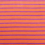 Cotton TerryCloth Towelling Yarn Dyed Stripes Absorbent Fabric  - Orange & Purple