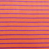 Cotton TerryCloth Towelling Yarn Dyed Stripes Absorbent Fabric  - Orange & Purple