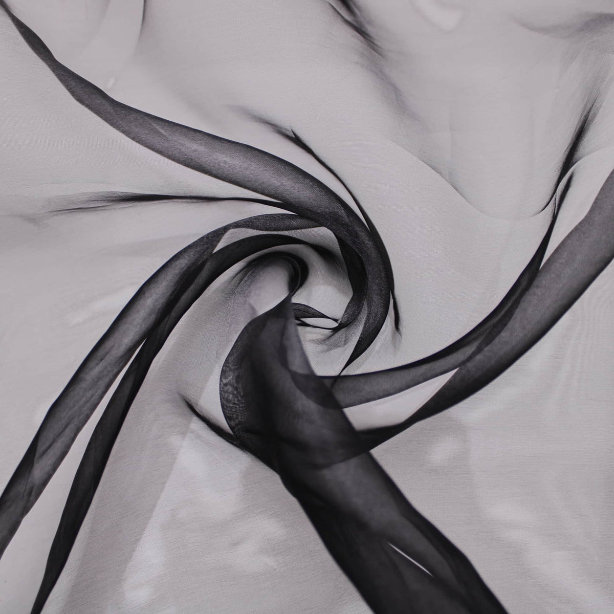 Crystal Sheer Organza - Black
