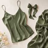 Mulberry Pure 100% Silk 22 Momme Luxury Bridal Fabric - Light Olive