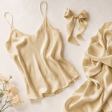 Mulberry Pure 100% Silk 22 Momme Luxury Bridal Fabric - Gold