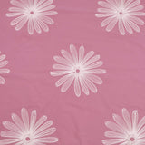 Daisy Cotton Embroidery Dressmaking Fabric - Mauve