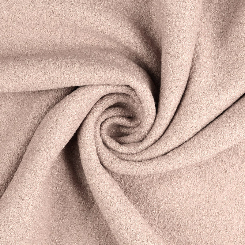 Delphine Wool Viscose Textured Boucle Heavy Coating Jacketing Fabric - Cashmere
