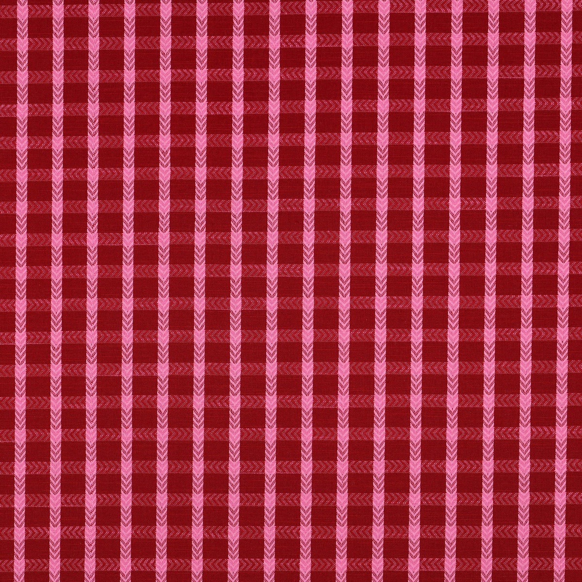 Dobby Cotton Yarn Dyed Dressmaking Fabric - Red