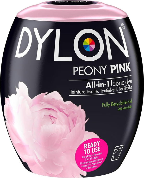 Dylon Washing Machine Fabric Dye Pods: Restore & Revive Clothes - Peony Pink