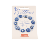 Tilda Creating Memories Fabric Covered Buttons 5 pcs (10 mm) & 5 pcs (12mm) - Summer