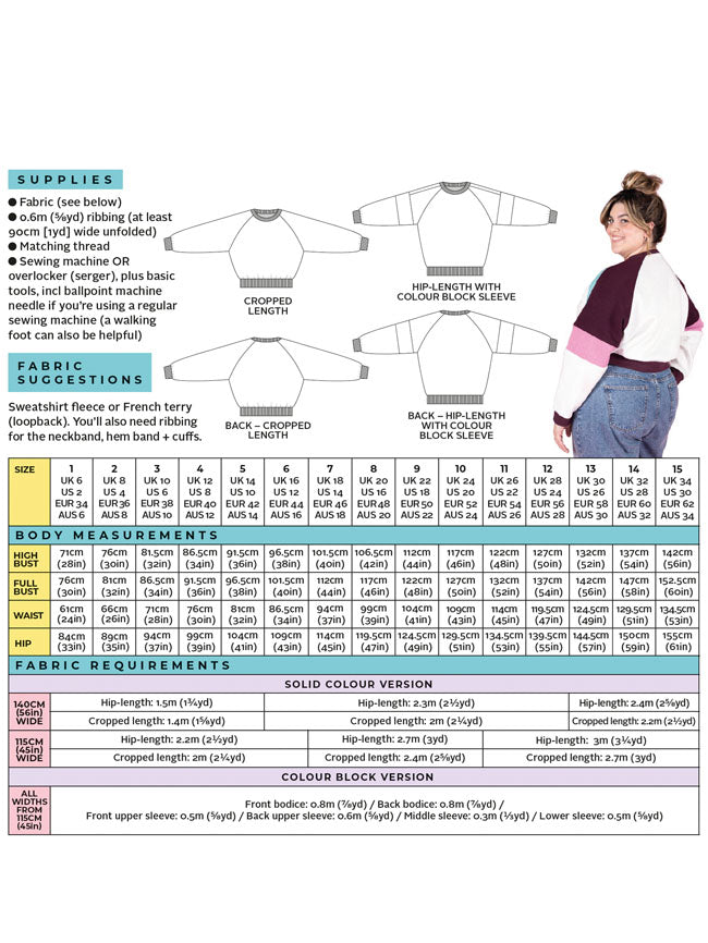 Drew Sweatshirt Sewing Pattern - By Tilly and the Buttons