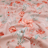 Edith Printed Cotton Linen Dressmaking Fabric - Flowers on Stone