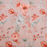 Edith Printed Cotton Linen Dressmaking Fabric - Flowers on Stone