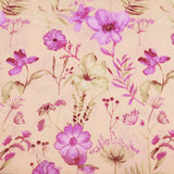 Edith Printed Cotton Linen Dressmaking Fabric - Purple Flowers