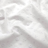 Evie 3 Hole Poly Cotton Broderie Anglaise Fabric Material White