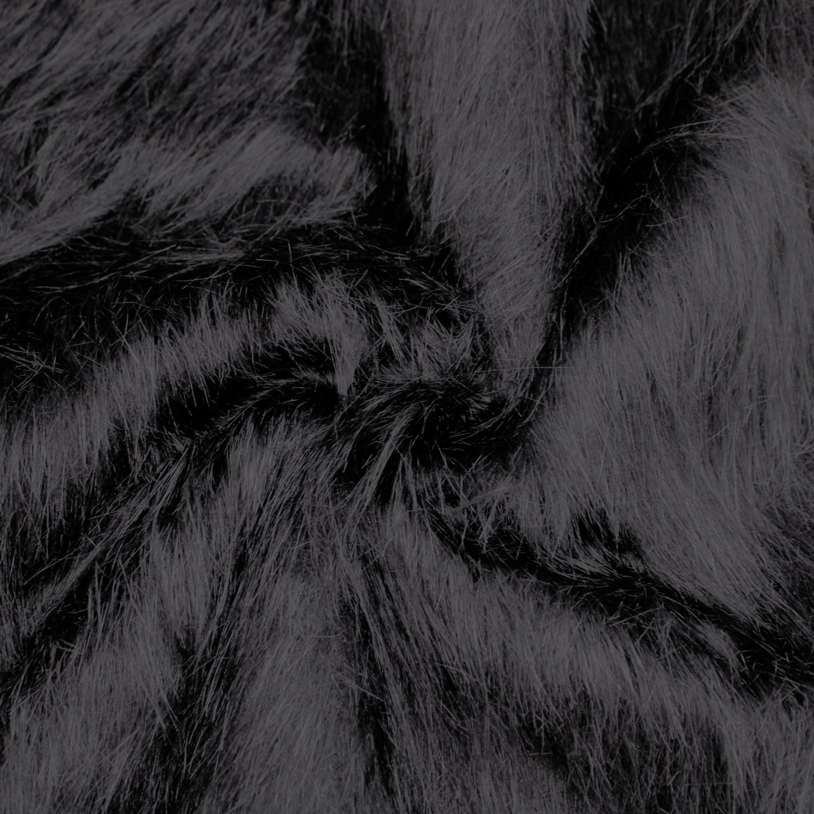 Faux Fur Soft Long Pile Fabric - Black – Lullabee Fabrics