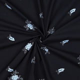 Black Blue Floral