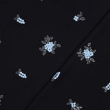 Black Blue Floral