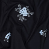 Black Blue Floral