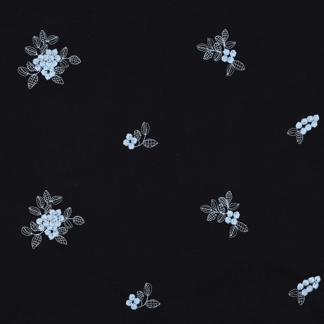 Black Blue Floral