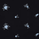 Black Blue Floral