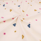 Fine Cotton Voile Embroidery Dressmaking Fabric - Colourful Flowers