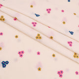 Fine Cotton Voile Embroidery Dressmaking Fabric - Colourful Flowers