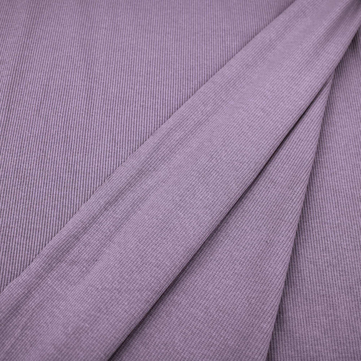 Fine Ribbed Cotton Jersey - Mauve