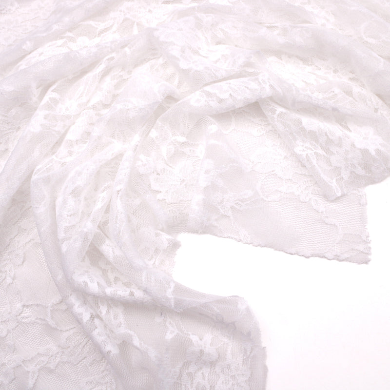 Fiona Flower Floral Stretch Lace Lingerie - White