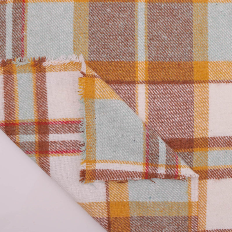 Brown Ivory Plaid