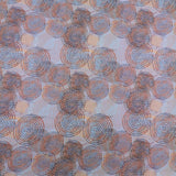 Fleur Luxury Pure Cotton Satin Sateen Dressmaking Fabric - Blue Mesmerizing Circles